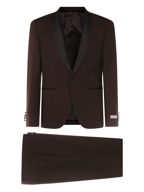 Canali wool single-breasted suit - Brown