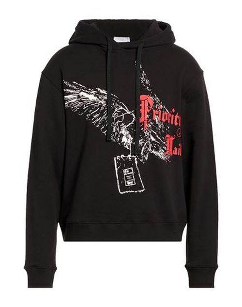Man Sweatshirt Black Size L Cotton