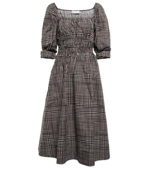 Proenza Schouler White Label checked cotton poplin midi dress