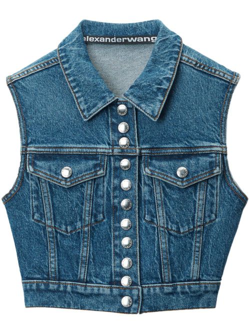 Trucker vest denim jacket - Blue