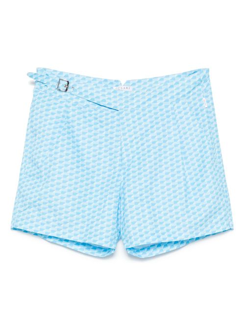 London printed swim shorts - Blue