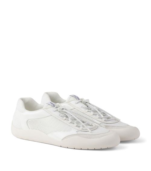 Patent Leather-Mesh Speedrock Sneakers