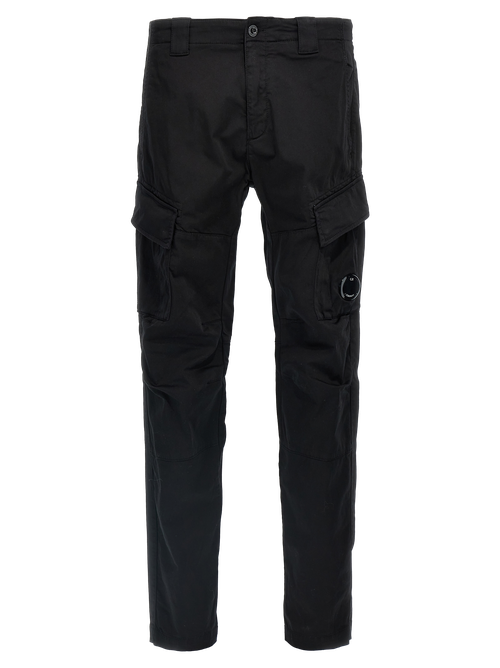Cotton Cargo Cargo Pants — Black