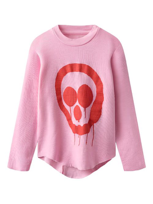 Skull-graphic sweater - Pink