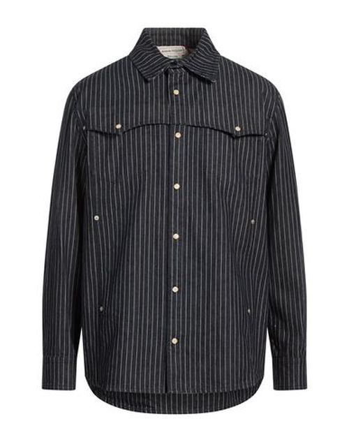 Man Denim shirt Blue Size 34 Cotton