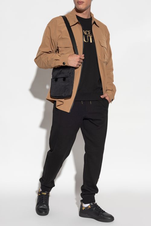Sweatpants With Printed Logo, Men's, Black