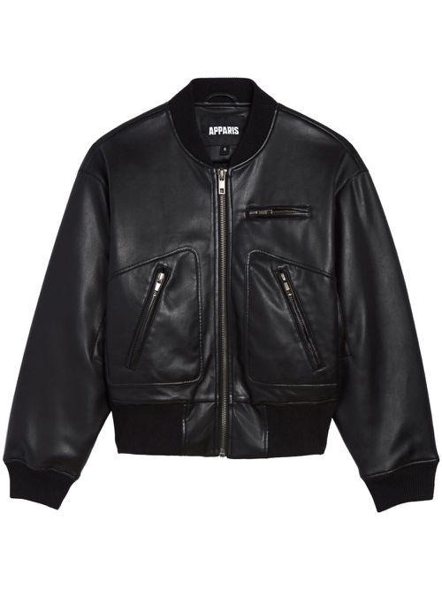 Chaz zip-up bomber jacket - Black