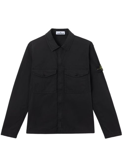 Compass-Patch Shirt Jacket