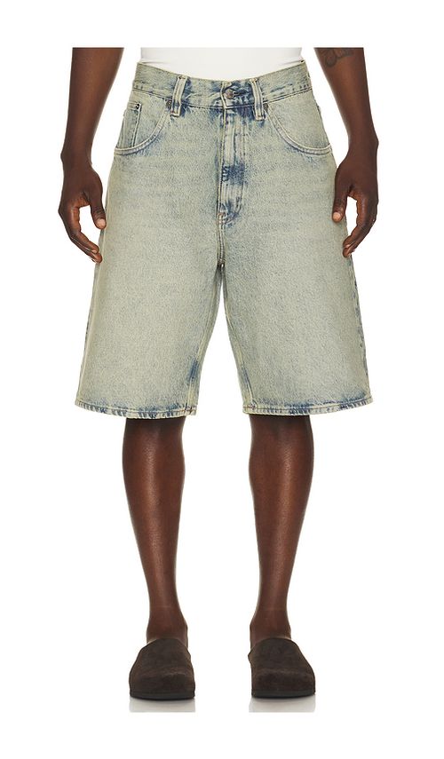 Sunflower Super Wide Denim Short in Denim-Light. - 36 also