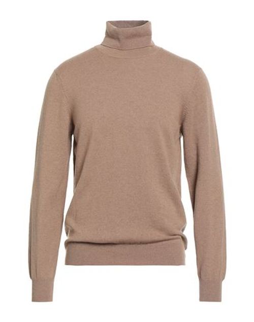 Man Turtleneck Camel Size 46 Cashmere