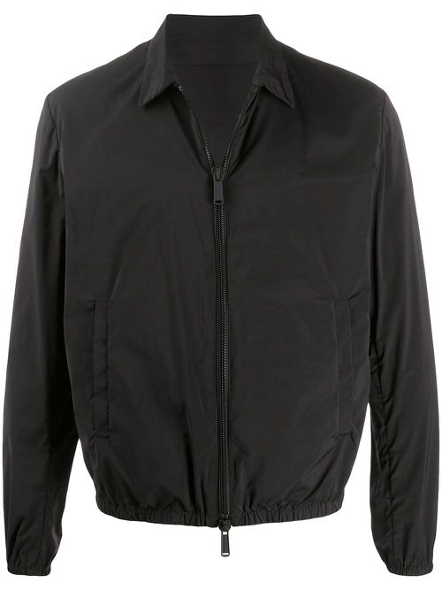 Logo print bomber jacket - Black