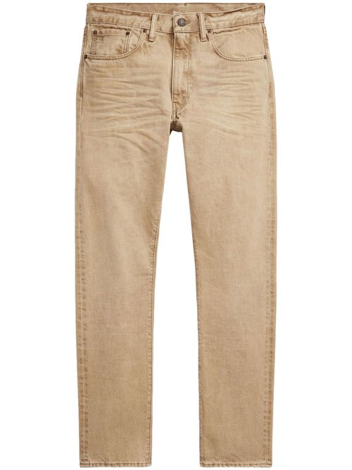 High-waist slim-cut jeans - Neutrals