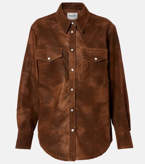 Karima faux leather overshirt