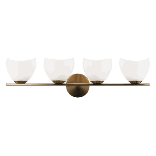 Matteo Uptowne 4-Light Wall Sconce In Aged Gold Bra