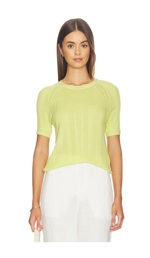 Rag & Bone Teresa Rib Short Sleeve in Green. - M also in L, S