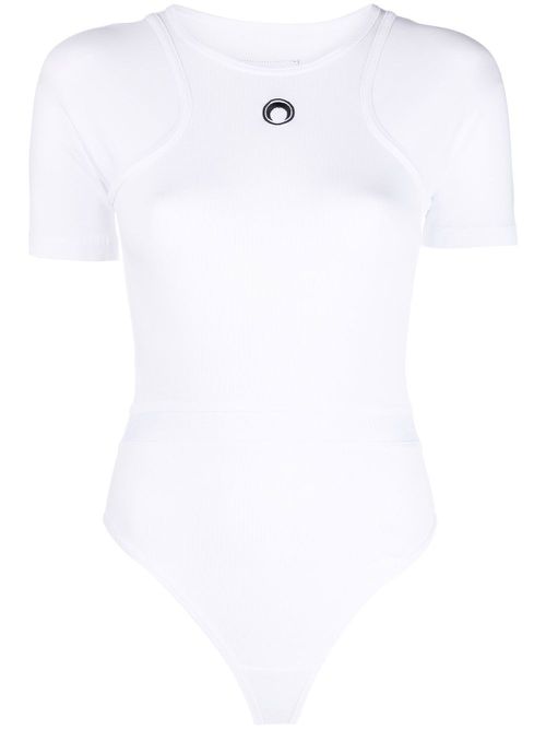 Logo-print organic-cotton bodysuit - White