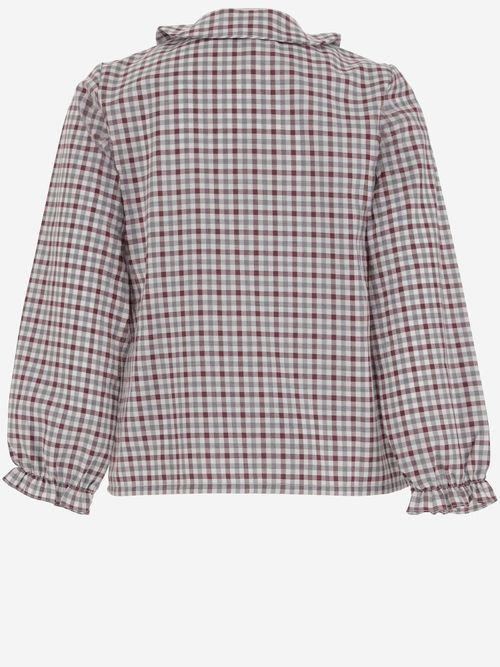 Check Pattern Cotton Shirt — Multicolor