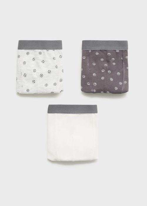 3-pack combined briefs medium heather grey - Kids - 