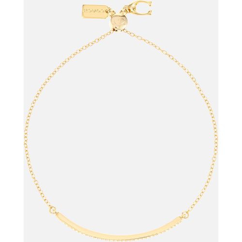 Coach Gold-Plated Cubic Zirconia Slider Bracelet