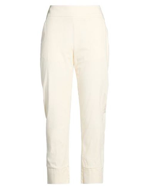 Woman Pants Cream Size 6 Cotton, Elastane