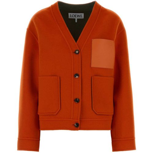 Loewe Orange Wool Blend Cardigan