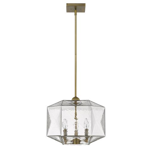 Brass Three Light Pendant from the Loft Collection