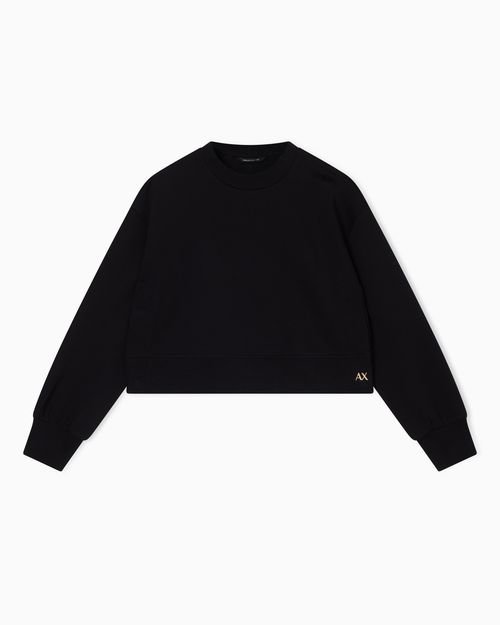 Bonded stretch cotton sweatshirt