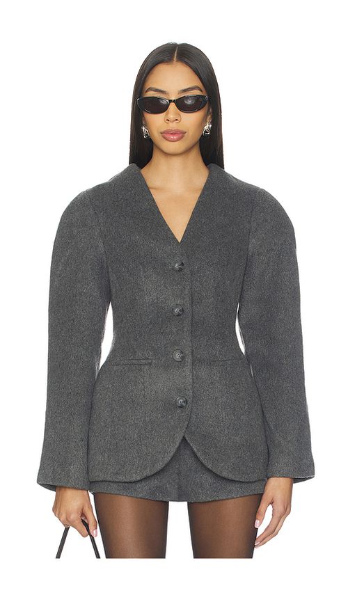 ASTR the Label Ada Jacket in Grey. M. Also in