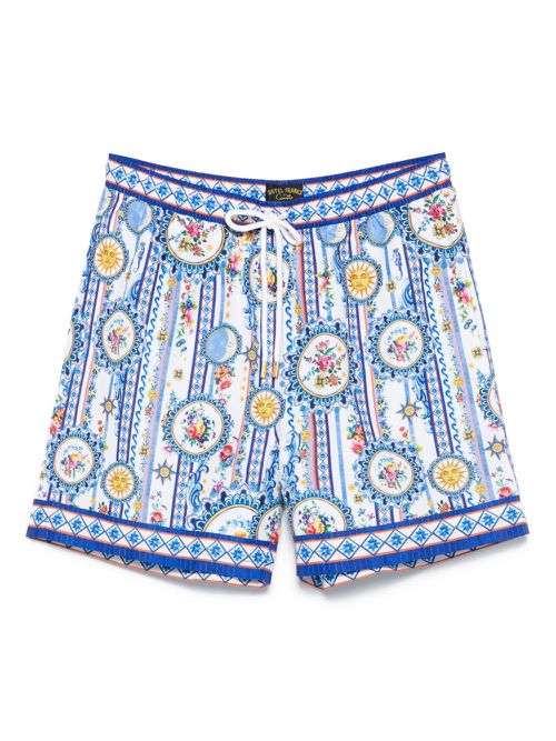 Tiles Darls swim shorts - White