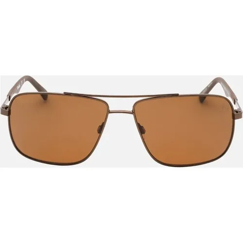 Men's Timberland Brown Polarized Lens Dark Brown Sunglasses - Size: ONE size