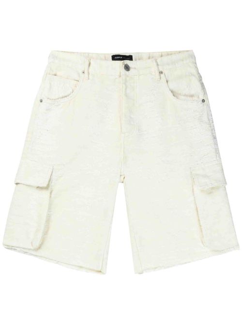 Cargo cotton-blend shorts - White