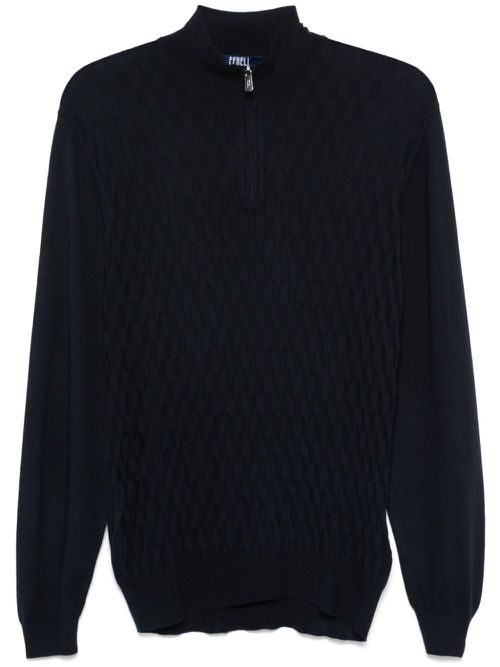Virgin-wool pullover - Blue