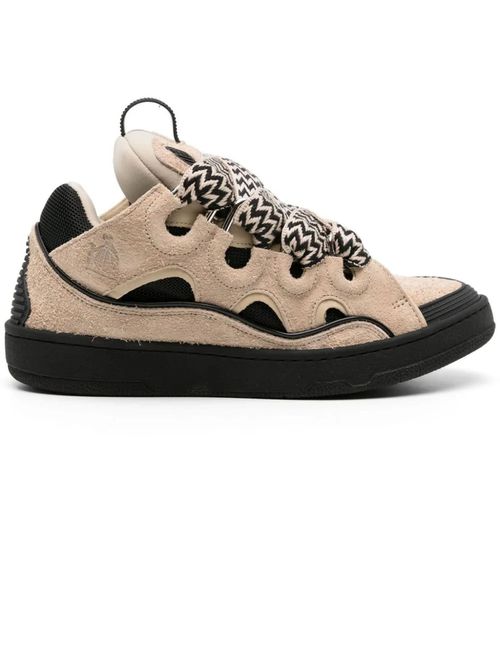 Beige And Black Curb Sneakers