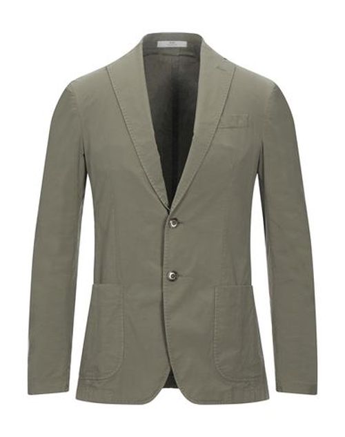 Cc Collection Corneliani Man Blazer Military green Size 38 Cotton, Nylon, Elastane