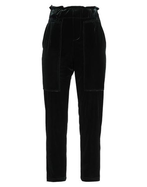 Woman Pants Dark green Size 4 Polyester, Elastane