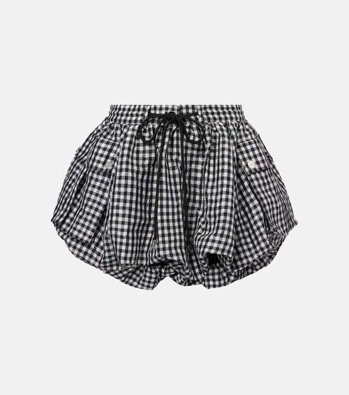 Gingham taffeta miniskirt