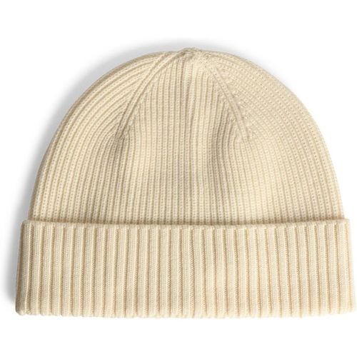 Seven Gauge Cream Wool Beanie