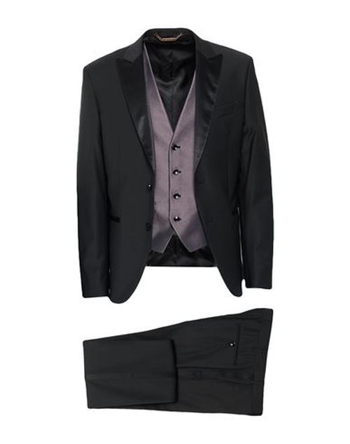 Man Suit Black Size 42 Polyester, Virgin Wool, Lycra
