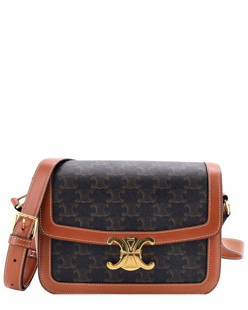 Triomphe Shoulder Bag Triomphe Coated Medium (Authentic Pre-Loved)