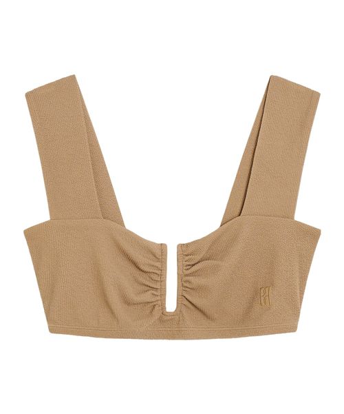 Belira ruched-detail bikini top