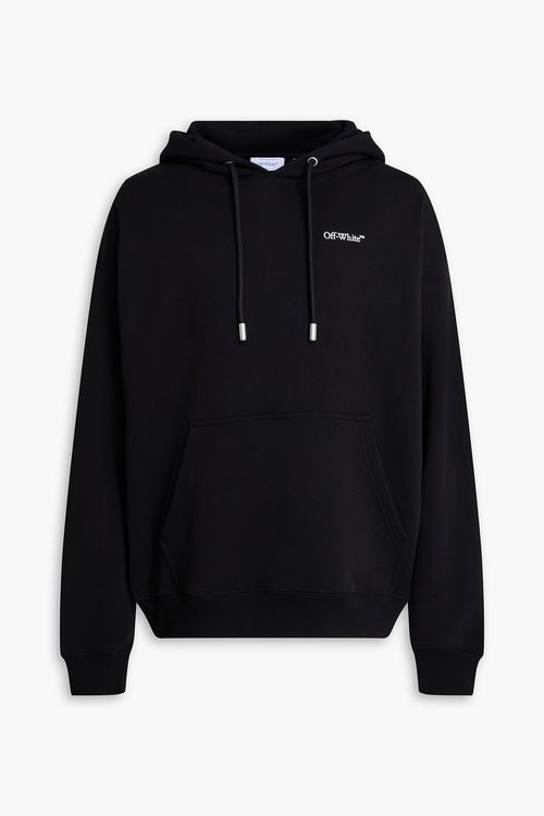 Vanish Arrow printed French cotton-terry hoodie - Black - XL