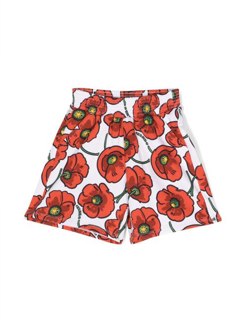 Floral-print shorts - White