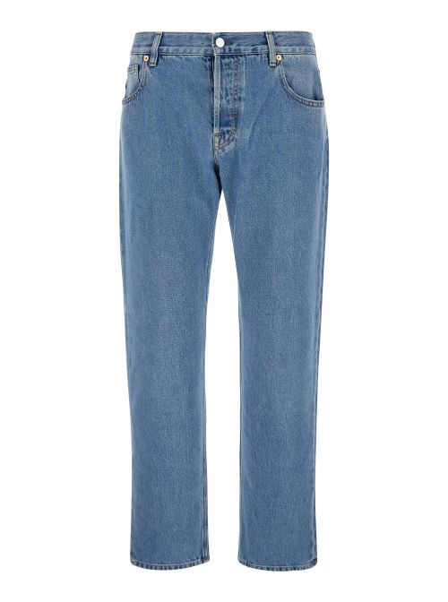 Washed Denim Jeans — Blue