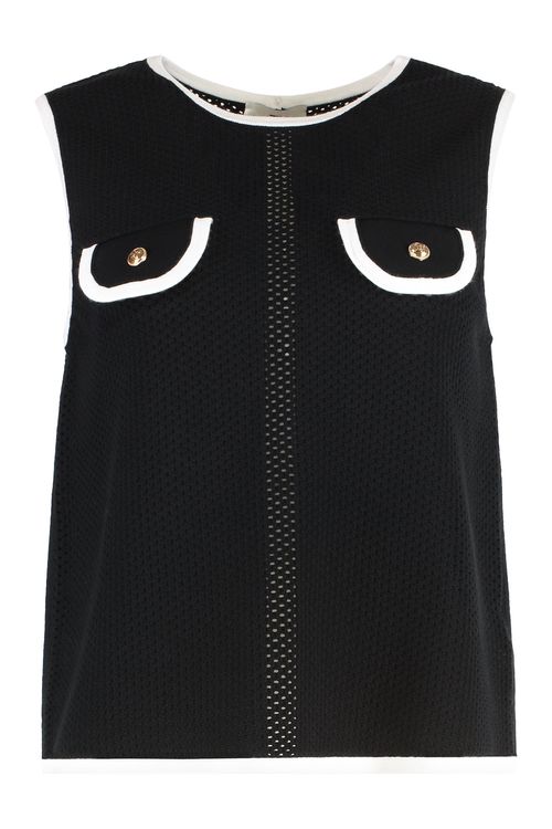Tank Top with Flap Pockets & Back Bows
