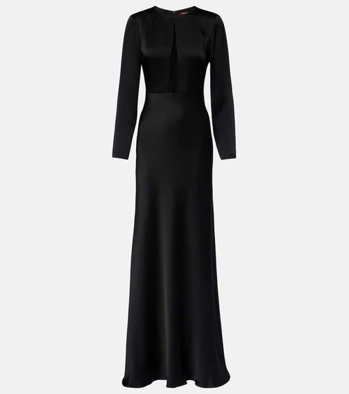 Bird satin maxi dress