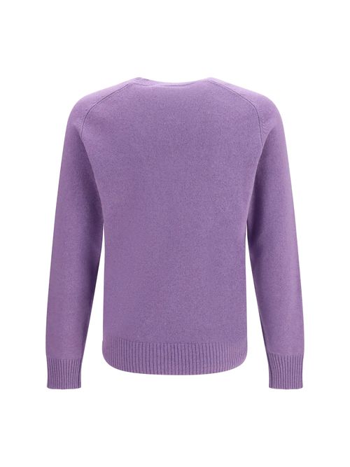 Cashmere Crewneck Sweater — Purple