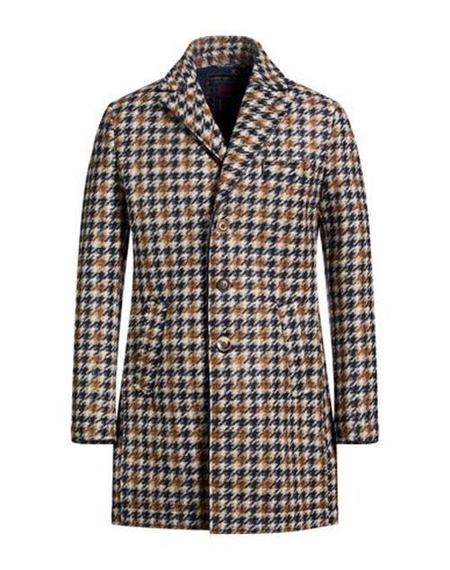 Man Coat Navy Size 42 Polyester, Acrylic, Virgin Wool, Elastane