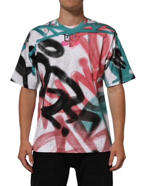 Graffiti-Print T-Shirt — White