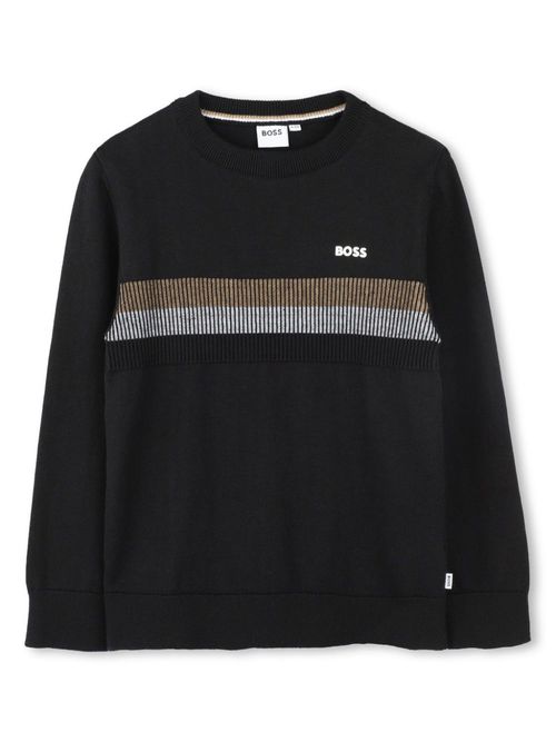 Logo-print cotton sweatshirt - Black