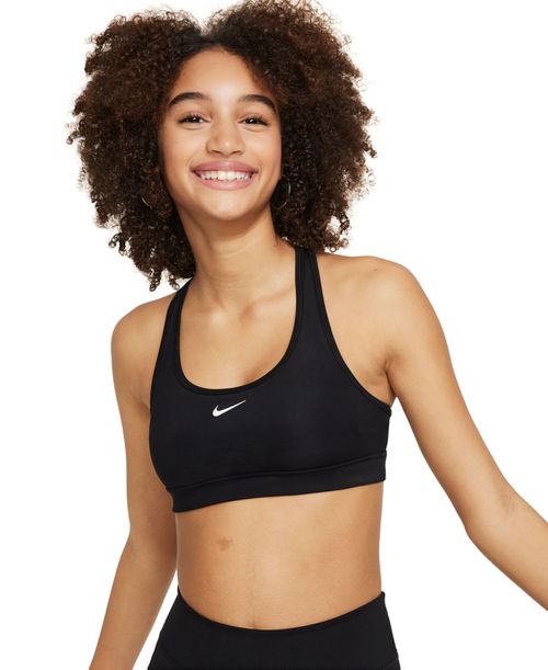 Big Girls Swoosh Sports Bra - Black/white